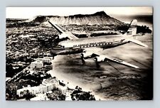 Aviation Postcard Pan Am American Airways Flying Clippers Hawaii RPPC c1940s B9 picture