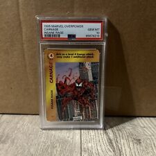 1995 MARVEL OVERPOWER CARNAGE INSANE RAGE PSA 10 LOW POP GEM MINT VERY RARE picture
