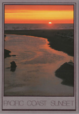 Pacific Coast Sunset Near Kalaloch Beach, Washington UNP 1980s Postcard 6864c4 picture