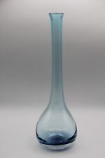 Krosno Poland Crystal Glass Tall Bud Vase Blue Turquoise Lavendar picture
