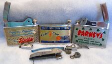 Vintage Lot of 3 flat advertising lighters GREAT SELECTION - ALL NEED REPAIR picture