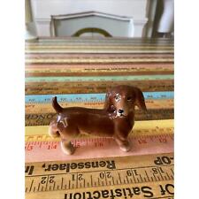 Vintage Dachshund Dog Miniature Porcelain Figurine 3 Inch MCM Relco Japan picture