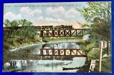 Port Jervis New York. Neversink River.  Erie Railroad Bridge. Vintage Postcard picture