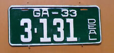 1933 Georgia Dealer License Plate picture