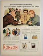1952 Magazine Print Ad Ronson Lighters Army Airman Gather at Table picture