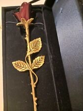 24 Kt GOLD ROSE in gift box. picture