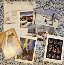 6 Vintage Christmas Cards-Association Of Handicapped Artists 1991 Collection picture