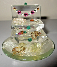 Vintage QVC Crystal Mini JEWELRY BOX Bracelets, Necklaces Figurine Mint picture