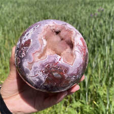 3.08lb Natural Mexican Agate Quartz Sphere Crystal Ball Reiki Crystal Decor Gift picture