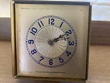 Vintage LUX ART DECO Square Desk Clock Gold Face NO GLASS  picture