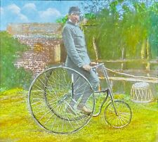 HUMBER TRICYCLE c1880s History of Cycling Velocipedes Magic Lantern Slide picture