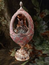 Wallace Silversmiths Musical Hummingbird Pink Faberge Egg picture
