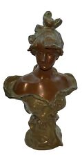 Antique Victorian Bronze Bust Intricate Detail 14”H (M) picture