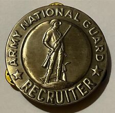Vintage U.S. Army National Guard Recruiter Insignia Metal Badge Pin NOS w/Box picture