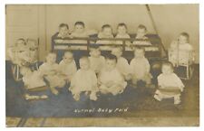Vintage ca-1905 Real Photo Postcard RPPC The Baby Fold Normal Illinois Orphanage picture