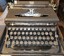 Vintage 1938 Royal De Luxe Touch Control Typewriter With Leather Hardshell Case picture