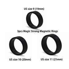 3PCS New Black Magic Trick Ring Strong Magnetic Prop Learn Beginner Illusions picture