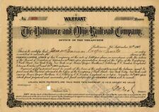 Baltimore and Ohio Railroad Co. signed by Trustee for James Fenimore Cooper - St picture