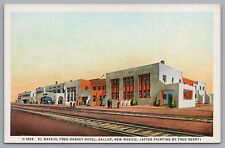 El Navajo Fred Harvey Hotel - Gallup New Mexico Fred Geary Painting Postcard picture