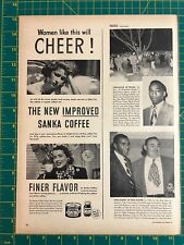 1948 Vintage Sanka New Improved Coffee Instant Can Jar Caffein Free Print Ad O1 picture