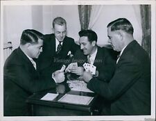 1931 Bike Racers Horace Horder Jules Audy Indulging In Poker Sports 7X9 Photo picture