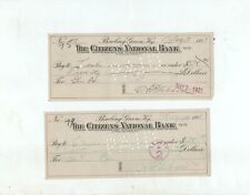 lot of two 1921 Citizens Bank checks Bowling Green Kentucky: signed H. F. Gibson picture