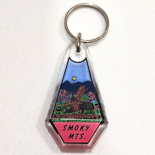 Smoky Mts Bear Trees Mountains Clear Acrylic Keychain Souvenir picture