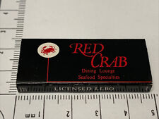 Vintage Matchbox No Matches RED CRAB Ontario LLBO-LEACH LAKE BAND of Ojibwa gmg picture