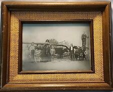 Antique Original Black & White Photo Framed 1892 Tampa FL Sugarcane Plantation picture