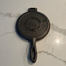 Vintage Cast Iron Rome Cookware 2 Piece Hinged Waffle Iron 7