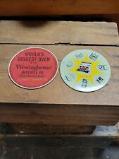 2 old Vintage Westinghouse Imperial 40 oven Hot Pad Advertisement Reading PA picture