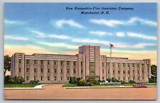 Vintage Postcard NH Manchester New Hampshire Fire Insurance Company Linen ~10501 picture