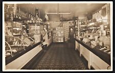 RPPC Parish New York Interior of H J Hunters Cash Grocery 1904-1918 Postcard picture