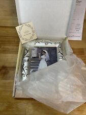 Lenox Wedding Promises Opal Innocence 5x7 Silverplated Picture Frame Leaf Design picture
