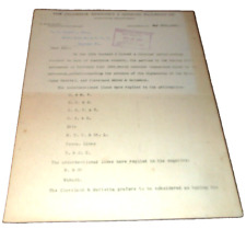 MAY 1896 COLUMBUS SANDUSKY & HOCKING RAILROAD RATE LETTER picture