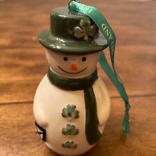 Watervale Parian China Christmas Ornament Ireland Snowman Shamrocks A24 picture