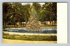 Cadillac MI-Michigan, City Park, Fountain Vintage Souvenir Postcard picture