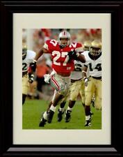 Unframed Eddie George Autograph Promo Print - Ohio State Buckeyes- On The Run picture