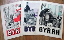 BYRRH - Set of THREE 1933 Art Deco Advertising Posters - Aperitif / Liquor picture