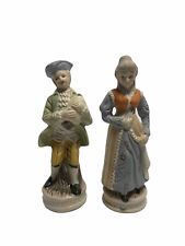 Porcelain Man And Woman Figurine Colonial picture