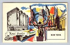 New York City NY-Hotel Statler, Advertisement, Antique, Vintage c1953 Postcard picture