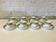 Antique Set of 8 George Grainger & Co Worcester England Porcelain Cups & Saucers picture