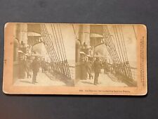 Our Captain guide Over Pathless Waters B W Kilburn Stereo Card Octant or Sextant picture