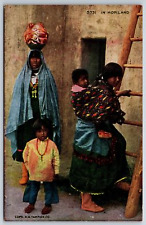Native Americana~Indians in Hopiland~Vintage Postcard picture