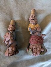 Lot Of 2 Vintage Resin Thimble Gnomes 1989 & 1992 Bobbin & Yarn  Figurine picture