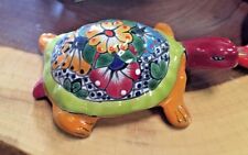 TALAVERA MEXICAN POTTERY - ANIMALS - COLORFUL TURTLE  ***FREE FREIGHT*** picture