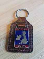 British Isles Keychain Leather And Metal picture