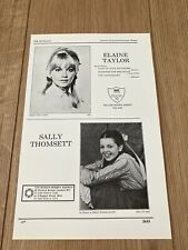 Sally Thomsett - rare original 1969 acting agency Z-page. The Railway Children picture
