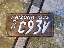 1932 Arizona Copper License Plate picture