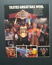 Miller Lite Beer Tastes Great Has Won Promo Print Ad Vintage 1989 Bob Uecker picture